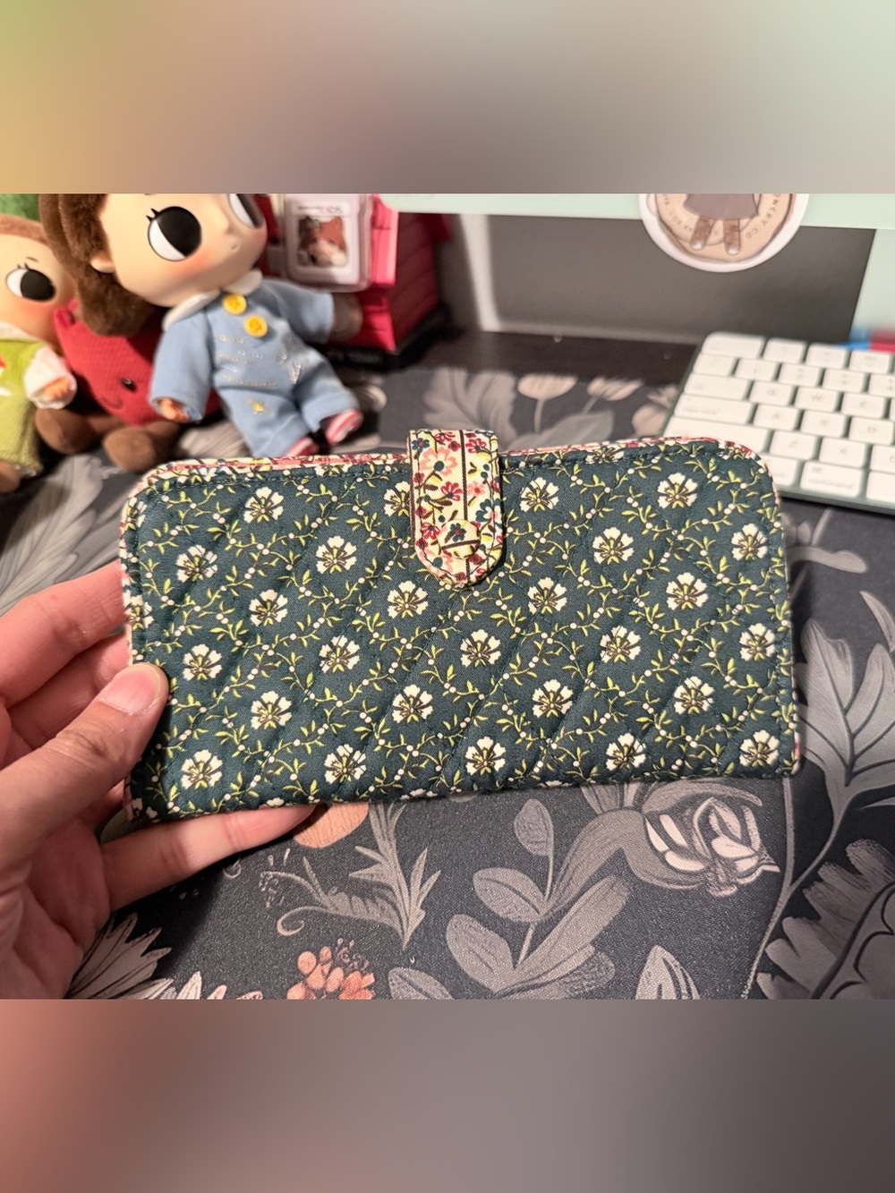 Vera Bradley Tab Wallet in Mistletoe Lattice